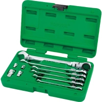 Ключ Toptul трещоточный комбинированный с шарниром (GAAI1003)