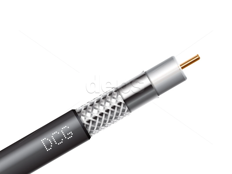 Коаксіальний кабель DCG RG-6 (оновлена версія) RG-6 white DCG 100м=1бхт