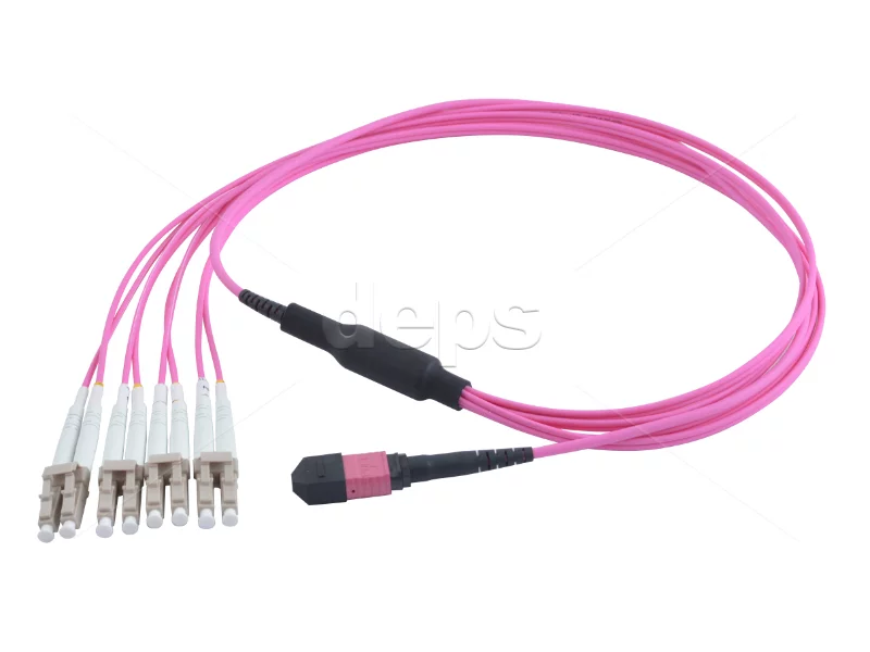 Комбінований оптичний патчкорд MPO/4x2LC-8MMF-OM4-х Patchcord MPO/4x2LC-8MMF-OM4-3