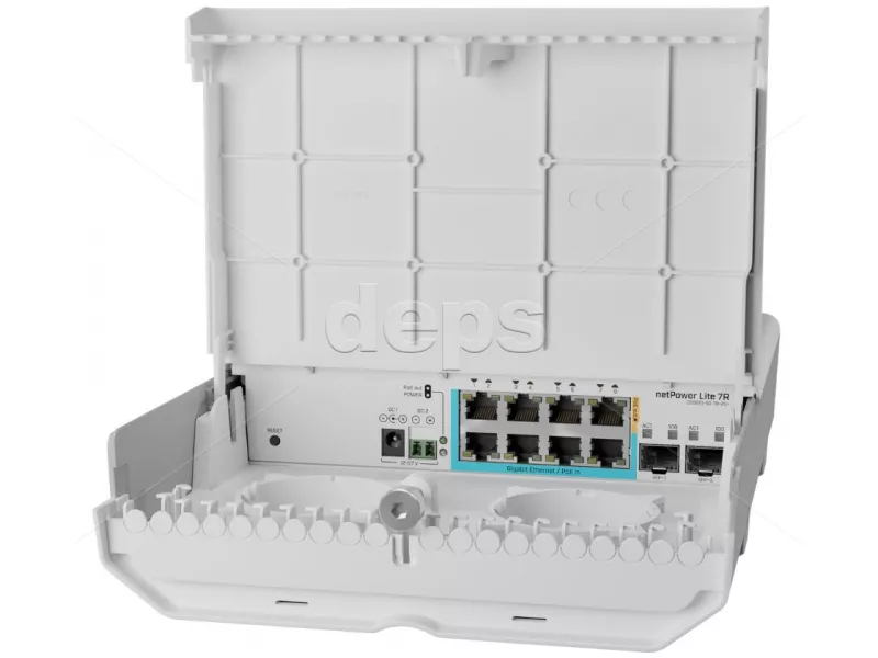 Коммутатор управляемый (внешний) MikroTik CSS610-1Gi-7R-2S+OUT "netPower Lite 7R"
