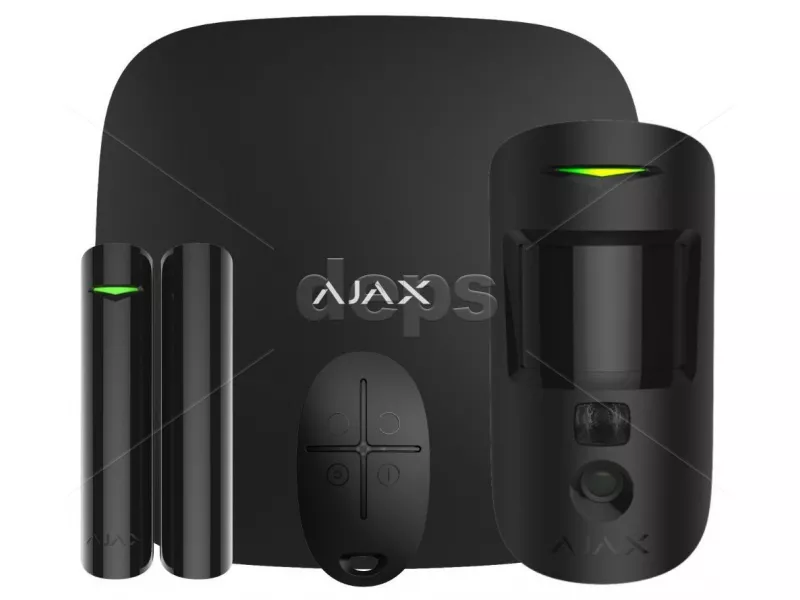 Комплект охоронної сигналізації Ajax StarterKit Cam Plus StarterKit Cam Plus (black)