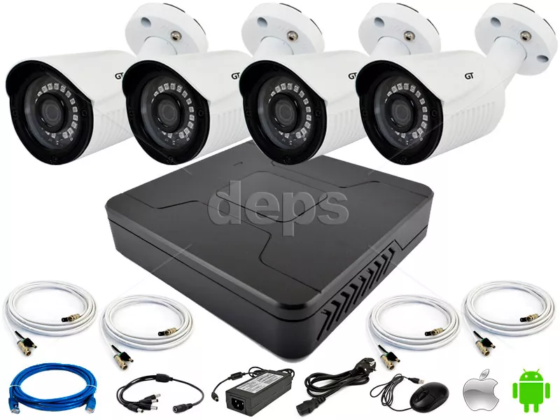 Комплект видеонаблюдения GT DVR4 OUT-4