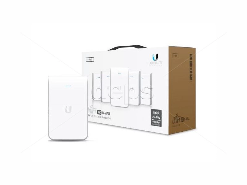Комплект из 5-ти розеток-точек доступа Ubiquiti UniFi AP AC In Wall  5-pack (UAP-AC-IW-5)