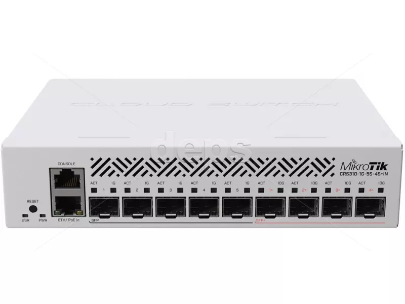 Комутатор керований MikroTik CRS310-1G-5S-4S+IN