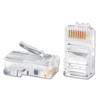 Коннектор Atcom RJ45 cat.5e UTP 8P8C, сквозные отверстия (100pcs/bag) (AT8845)