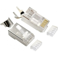 Коннектор RJ45 cat.7 FTP 8P8C * 50 (сквозные отв., позолоч. конт.) Cablexpert (LC-PTF7-01/50)