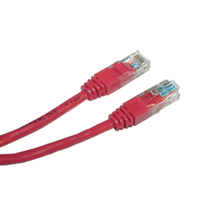 Красний Патч-корд E-server UTP, 0.5 м, кат. 5e