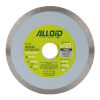Круг отрезной Alloid алмазний, з суцільною кромкою, 125мм (DS-7125K)