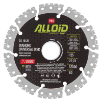 Круг отрезной Alloid Pro, алмазный, универсальный, 125мм (DS-16125)