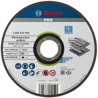 Круг отрезной Bosch Professional, для нержавеющей стали и металла, 125×0.8×22.23 mm (2.608.603.488)