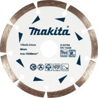 Круг отрезной Makita алмазный по бетону и мрамору сегмент 125x22.23 мм (D-52766)