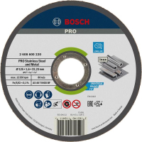 Круг відрізний Bosch Professional, для нержавіючої сталі та металу, 125×1.6×22.23 mm (2.608.600.220)