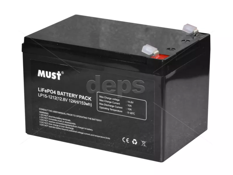 LiFePO4 аккумулятор Must LP15-1212 (4S 12V/12Ah Dis/Ch: 10A/10A)
