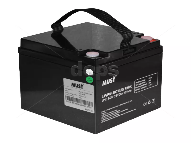 LiFePO4 аккумулятор Must LP15-1230 (4S 12V/30Ah Dis/Ch: 30A/30A)