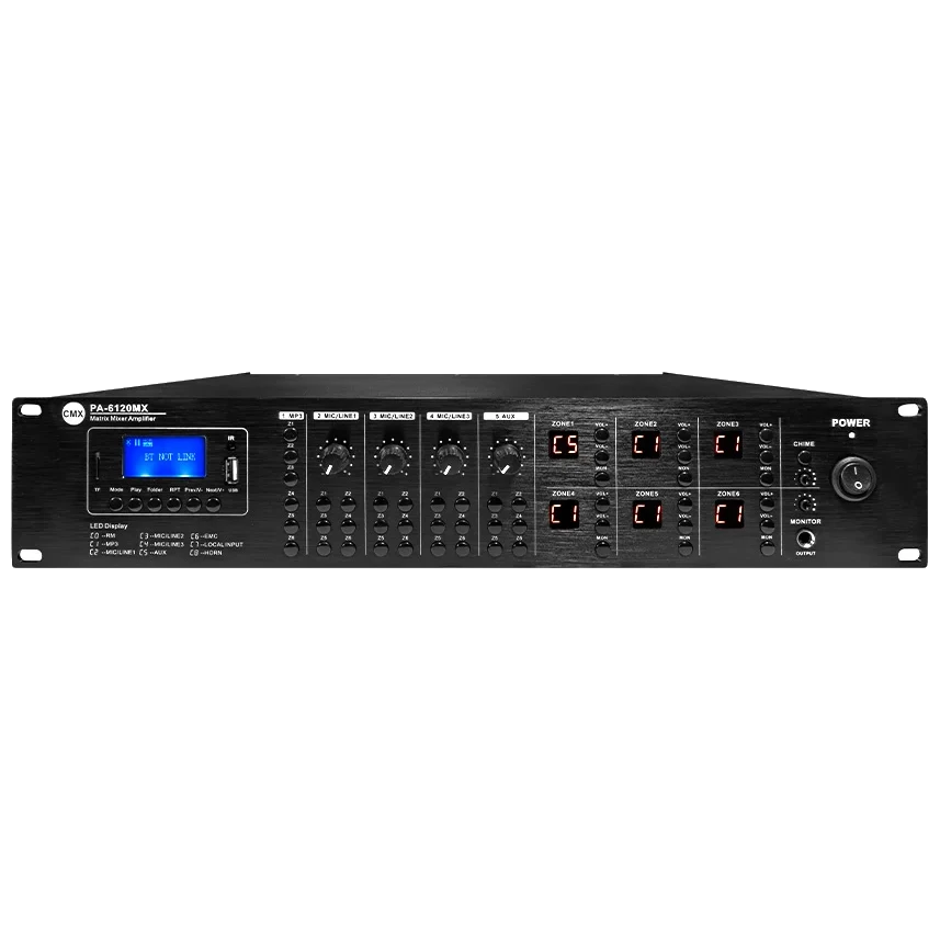 Матричний мікшуючий підсилювач CMX PA-6120MX 6 зон, 6*120 Вт, 19"