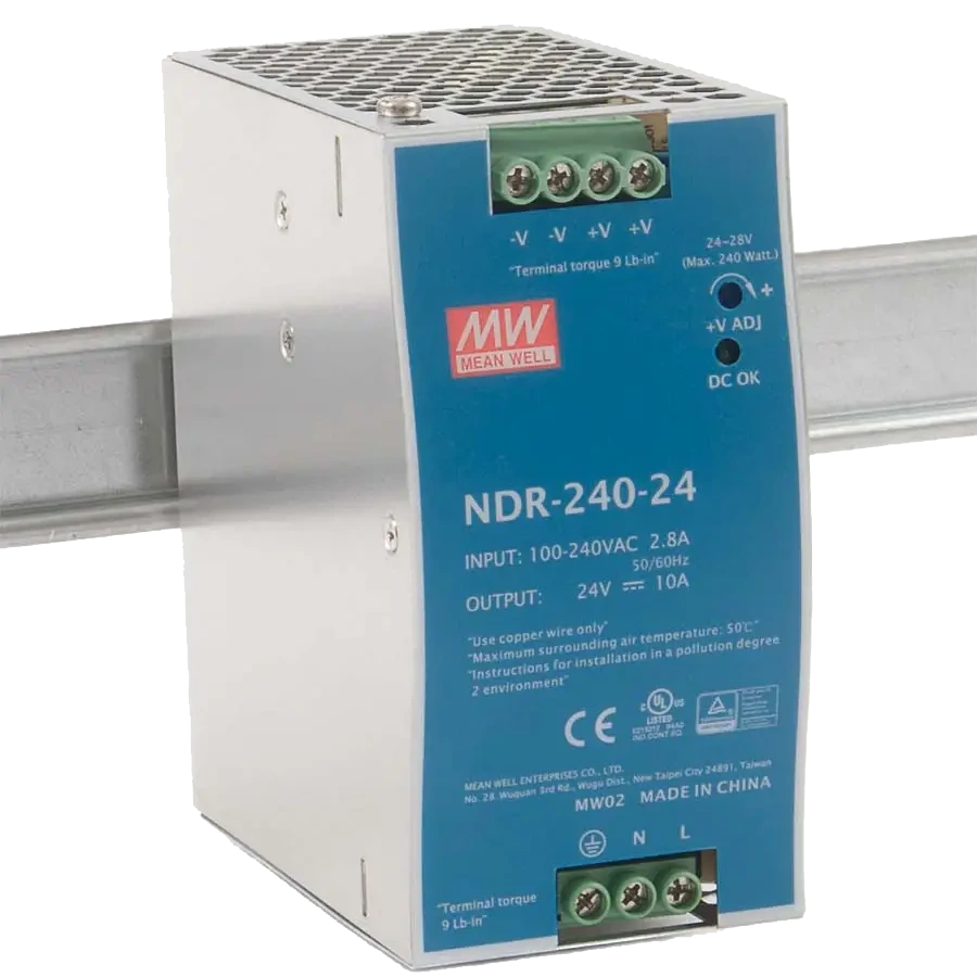 Mean Well NDR-240-24 24В 10А на Din-рейку