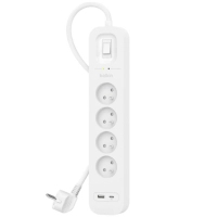 Мережевий фільтр живлення Belkin 4хТипE, 16А, USB-A/USB-C 18Вт, 2м (SRB001CA2M)