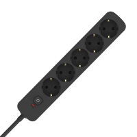 Мережевий фільтр живлення ColorWay CW-PSEA1653BK 5 розеток, 3m Black (CW-PSEA1653BK)