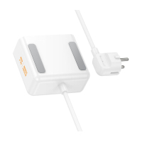Мережевий фільтр живлення HOCO AC28A 2 розетки + 1 USB+ 3 USB-C, 2м, White (HOCO AC28A)
