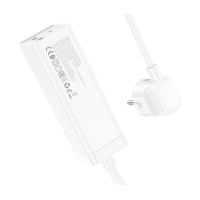 Мережевий фільтр живлення HOCO AC9A 1 роз, 2 USB,USB-C, 30W, 1,5м, White (AC9AW)