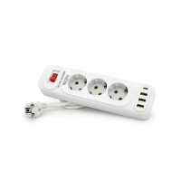 Мережевий фільтр живлення Meilepai F23U, 3 роз EU, 3USB White (F23U-White)