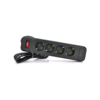 Мережевий фільтр живлення Meilepai F24, 4 роз EU Black (F24-Black)