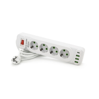 Мережевий фільтр живлення Meilepai F24U, 4 роз EU, 3USB White (F24U-White)