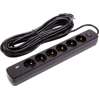 Мережевий фільтр живлення PowerPlant 10м, 6 розеток,USB, Type-C (YS-N6086/10c) (EX610693)