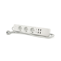 Мережевий фільтр живлення Voltronic 3 роз, 4USB, 2м Black (ТВ-Т09)