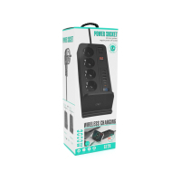 Мережевий фільтр живлення Voltronic G12H, 4 роз, 4USB 3,2А, 2 Type-C, 2м Black (YT-G12H)
