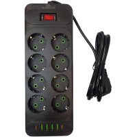 Мережевий фільтр живлення XoKo XK-SP-8-4-2-BK
