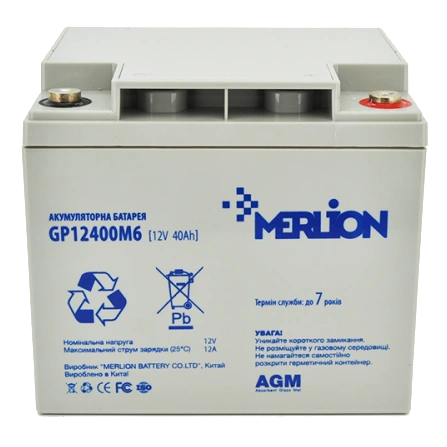 MERLION AGM GP12400M6 12В 40 А•ч