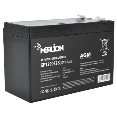 MERLION AGM GP1290F2B 12В 9А•ч