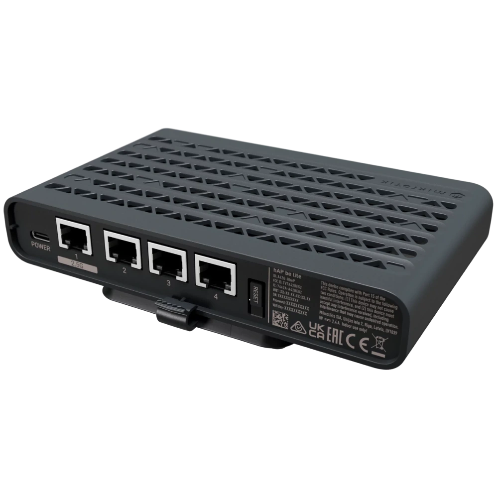 MikroTik hAP be lite (A42G-HbeP) Wi-Fi 7 BE3600