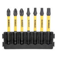 Набір біт DeWALT в касеті для Tough Case, FlexTorq, L57 мм, Рz1, Рz2-2шт,T15,T20,T25,T30 (DT70823)