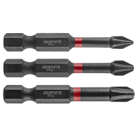Набір біт Graphite ударні 3 од., 1/4", PH1/2/3 x 50мм, сталь S2 (56H543)