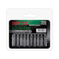 Набір біт Toptul 1/4" L25мм PZ2 10шт. (FSCA0802G)