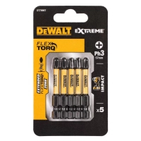 Набор бит DeWALT IMPACT TORSION, ударные, Philips, Ph3, L= 57 мм, 5 шт (DT7999T)