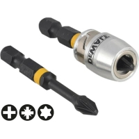 Набор бит DeWALT IMPACT TORSION, ударных, Pz2, L=50 мм, 2 шт.+магнитный держатель (DT70535T)