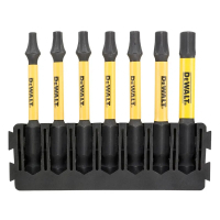 Набор бит DeWALT в касете для Tough Case, FlexTorq, L57 мм,Т15 Т20 2шт. Т25 2шт, Т30,Т40 (DT70825)
