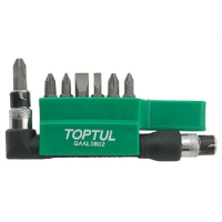 Набор бит Toptul с Г-образным переходником 1/4" 8шт. (GAAL0802)