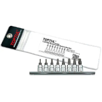 Набор бит Toptul TORX пятигранных с отверстием 1/4" T8-T40 8шт. (GAAG0805)