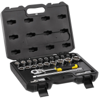 Набор торцевых головок Stanley Expert 1/2", 24 шт, шестигранных, с трещоткой (STMT82830-1)