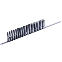 Набор торцевых головок Toptul длинных на планке 12-гр. 1/2" 15шт. 8-24 мм (GAAQ1606U-12)