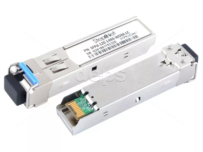 Одноволоконні  1Gbps SFP модулі 120km 1490/1550 SFPd-120-1550-WDM-LC