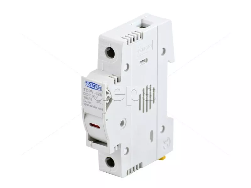 Одинарний тримач TOPV-32x/1P з встановленим запобіжником 10x38мм 25A