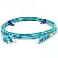 Оптический патчкорд CMS SC/UPC-LC/UPC MM(OM3) Duplex, Slim, 2m (UPC-2SCLC(MM)D(ON)S)