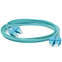 Оптичний патчкорд SC/UPC-SC/UPC MM(OM3 G50/125), Duplex, Slim(2мм)LSZH, 10м CMS (UPC-10SCSC(MM)D(ON)S)