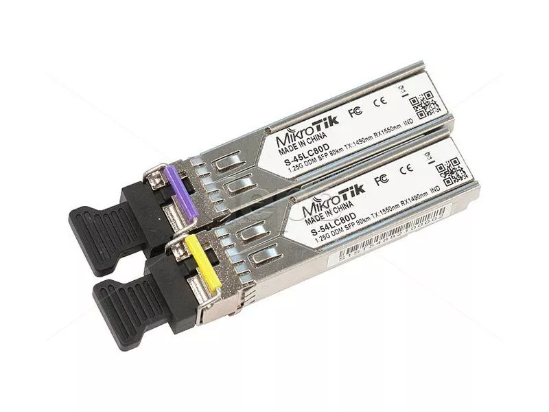 Пара SFP модулів MikroTik S-4554LC80D