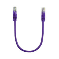 Патч-корд 0.25м, RJ-45, Cat.5e, CU, медь, фиолетовый Ritar (PCR-CU/0.25Pe / 14091)